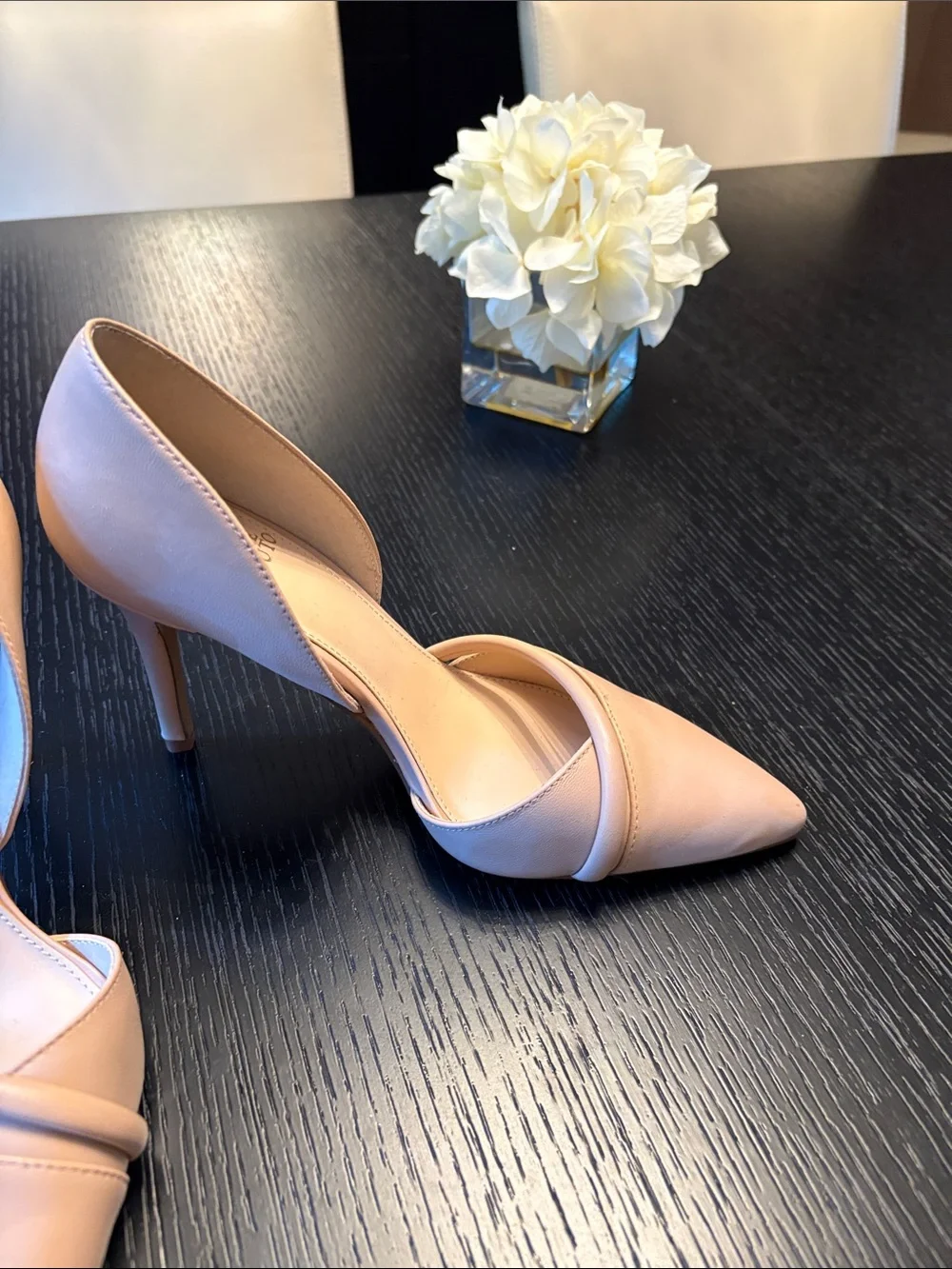 Vince Camuto Blush Leather Pointed D'Orsay Pumps - Picture 2 of 4